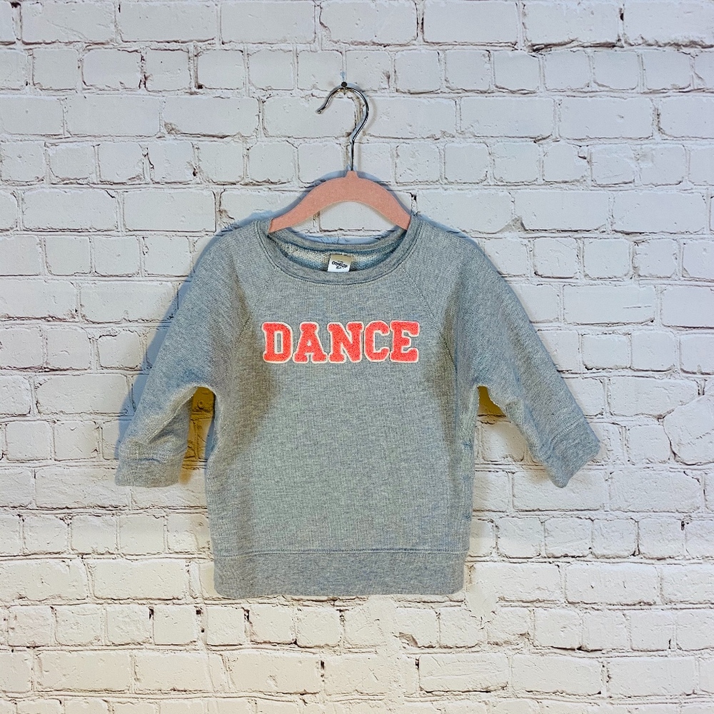 OshKosh B'Gosh | Girl's Gray DANCE Sweatshirt